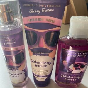 Bath & Body Works Berry Festive Winterberry Wonder Trio
